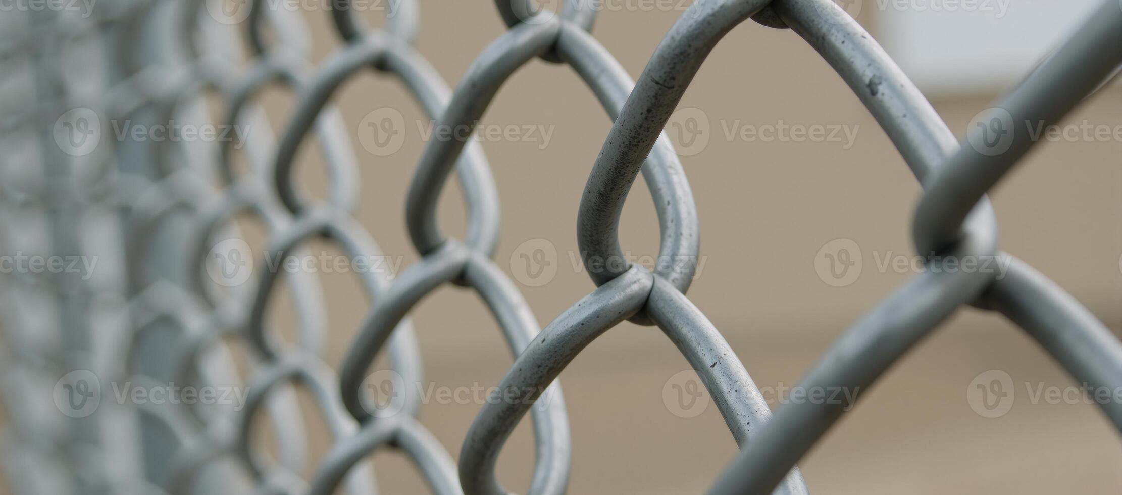 Industrial park Metal chainlink fence for security photo