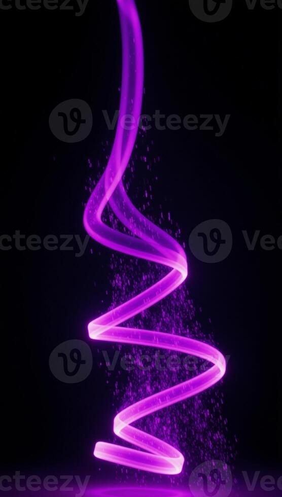 Bold radiant purple beams with shimmery particles against a dark backdrop photo