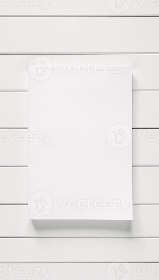 White shiplap farmhouse background for notebook with lined blank page design photo