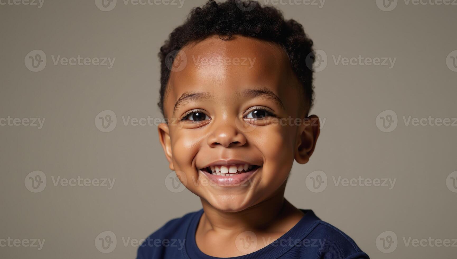 A portrait featuring a happy AfricanAmerican infant photo