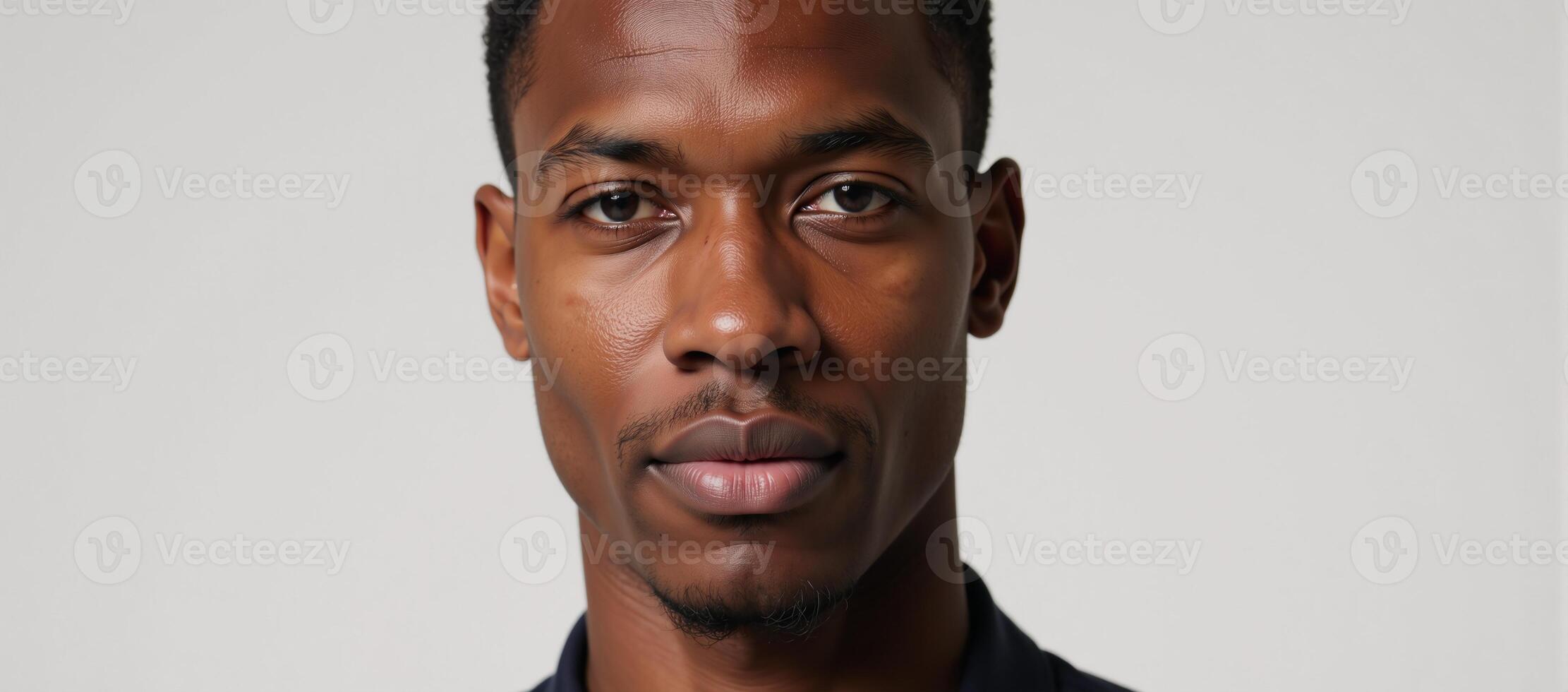 A vibrant portrait showcases an abstracted image of a young African American man set against a light backdrop with lively decorative wave patterns photo