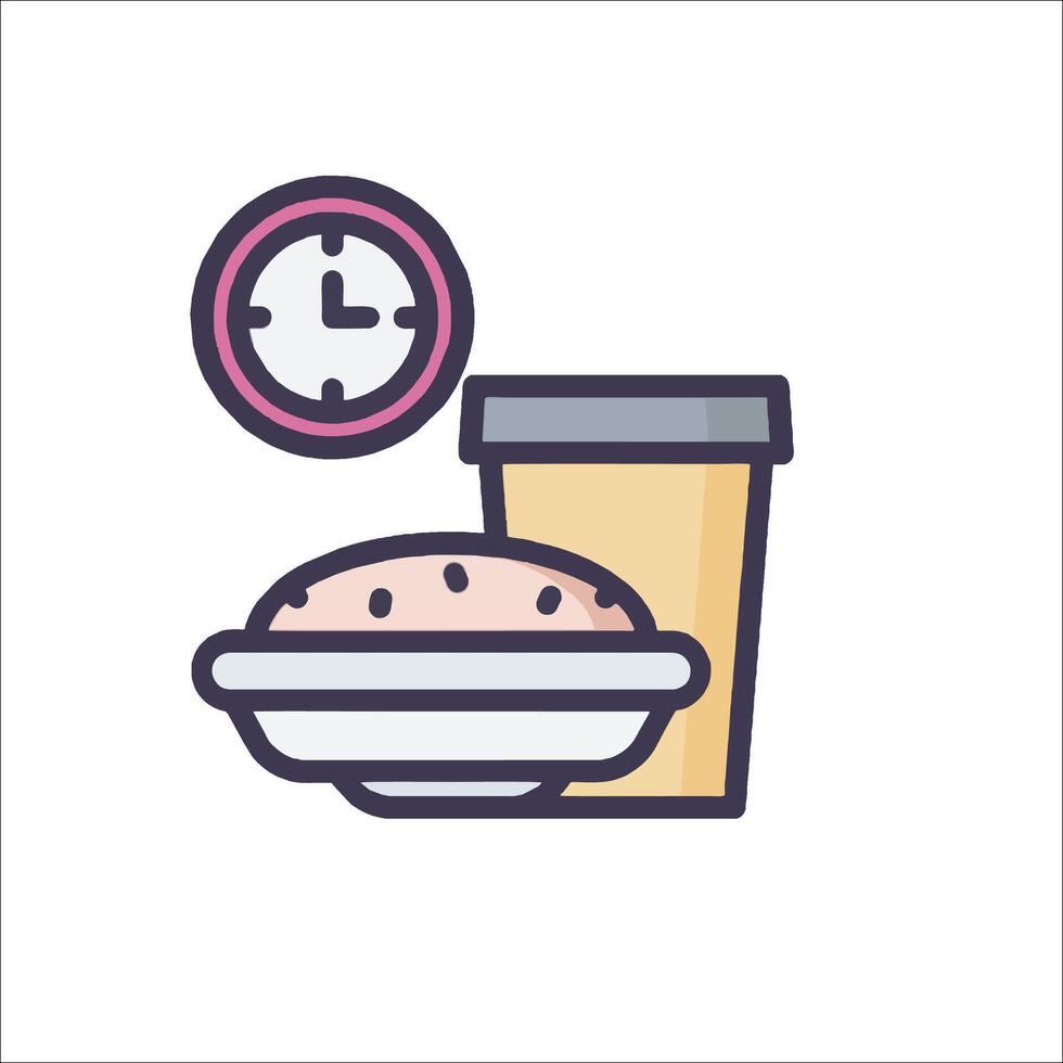 A sandwich and cup of coffee on a plate vector