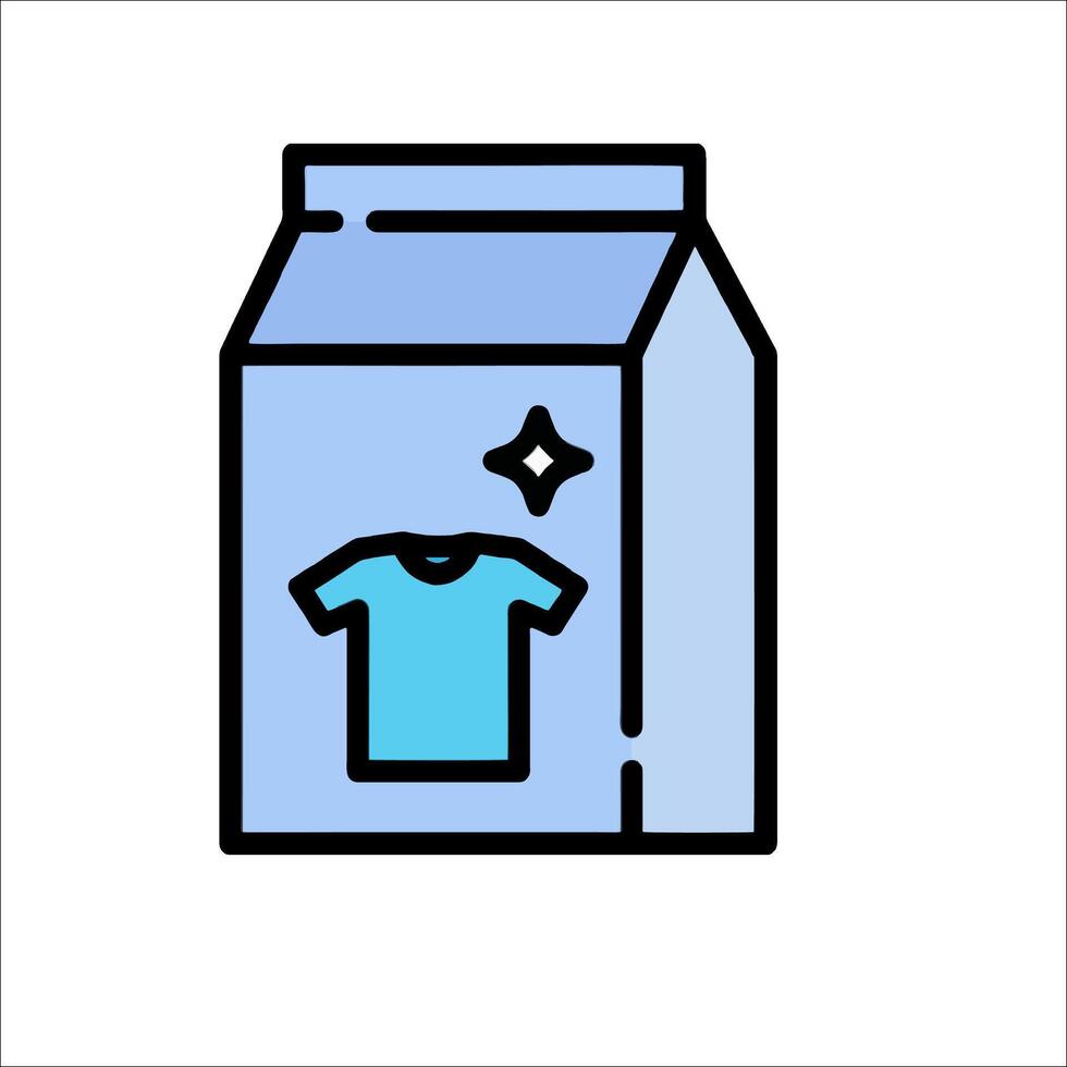 A shirt is inside a box with a blue t - shirt vector