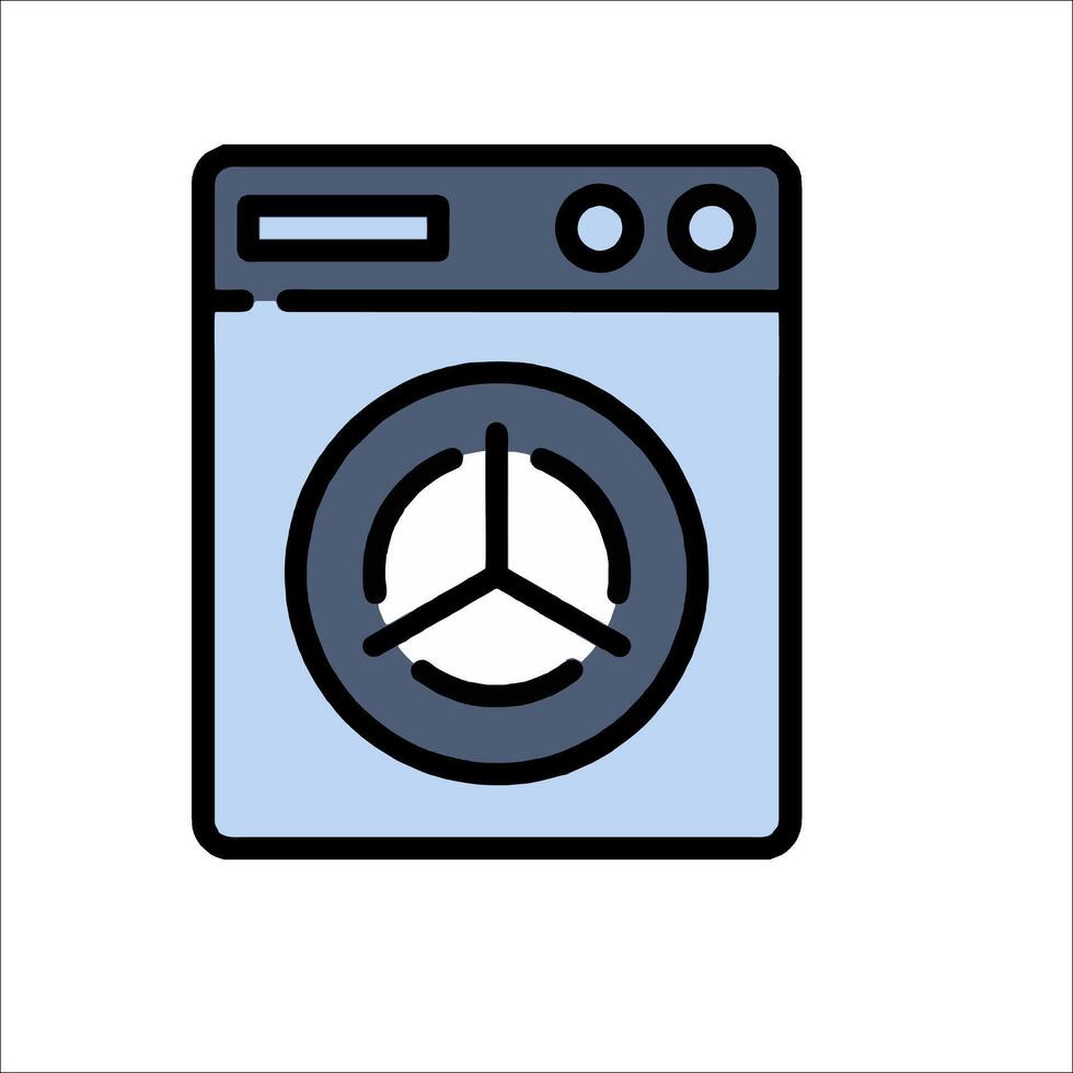 A washing machine icon on a white background vector