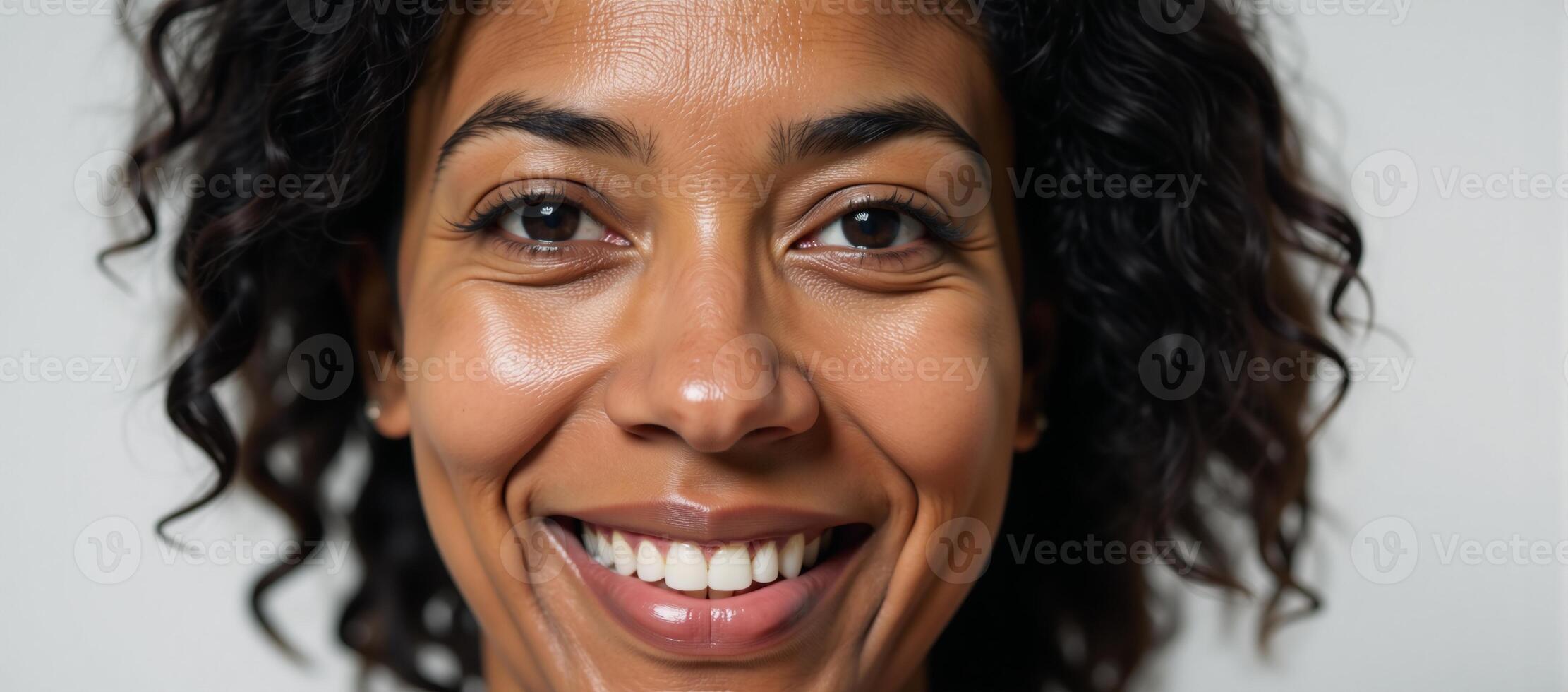 A beautiful closeup of a middleaged woman blackAfrican American aged 5060 captured in high detail in a unique 4K portrait photo
