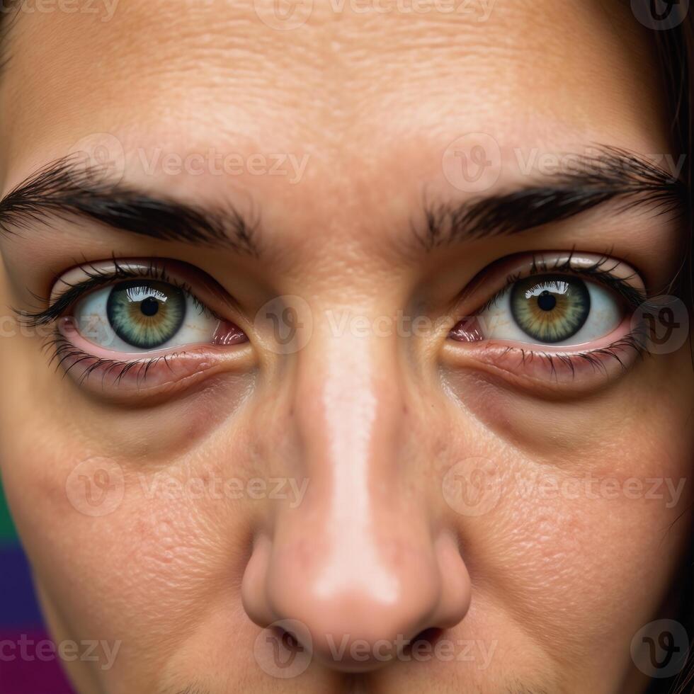 Vibrant Pridethemed image featuring stylized eyes representing rainbow symbolism photo