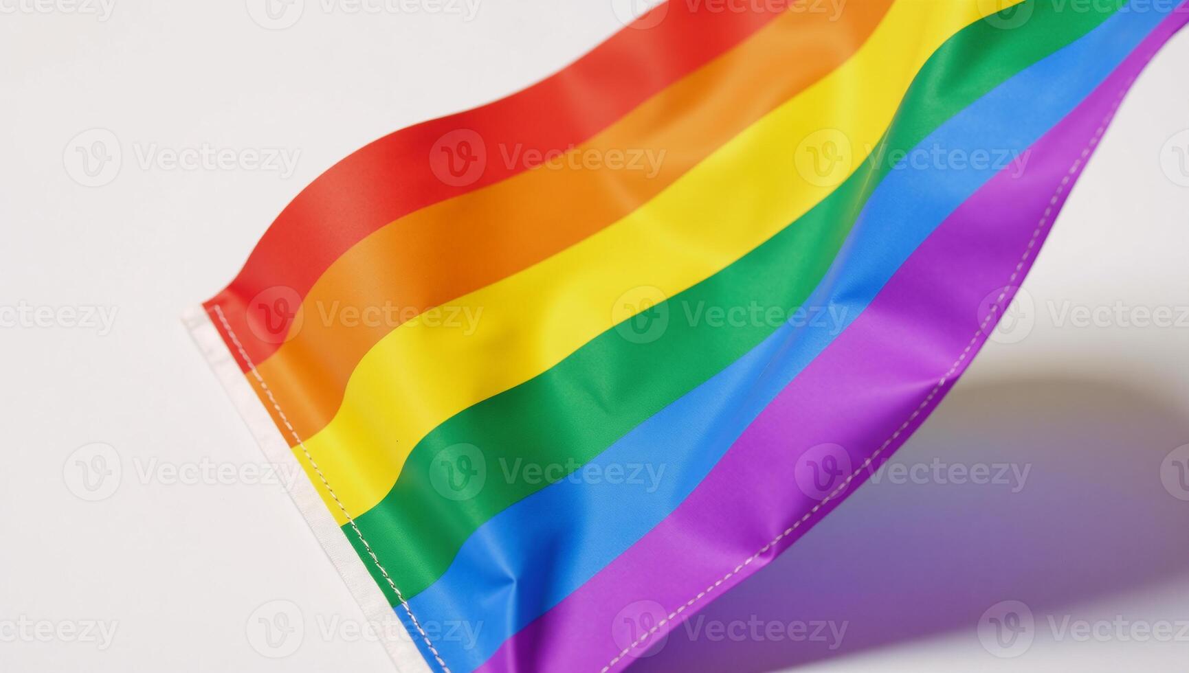 Digital illustration featuring the number nine rendered in LGBT Pride colors rainbow photo