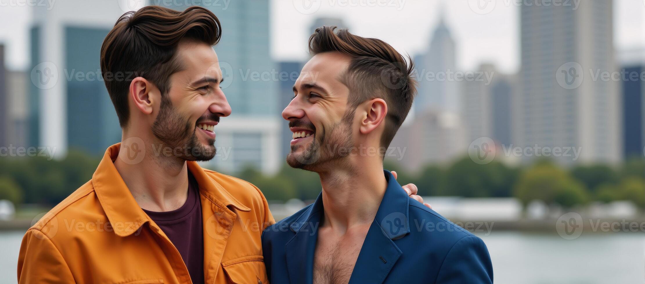 A portrait featuring an alternative LGBTQ relationship photo
