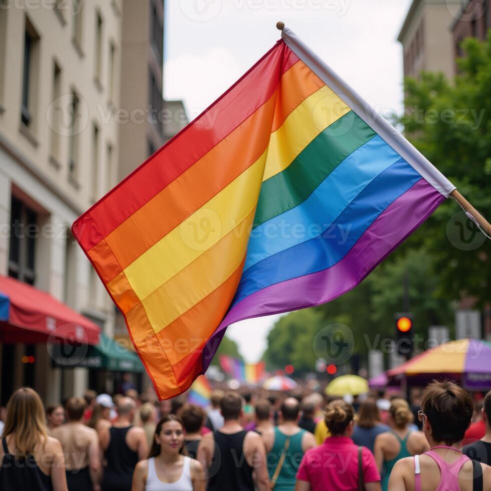 Colorful rainbowthemed celebration of diversity and inclusivity for LGBTQ pride parades and festivals featuring the iconic flag and a vibrant gradient palette representing unity across genders photo