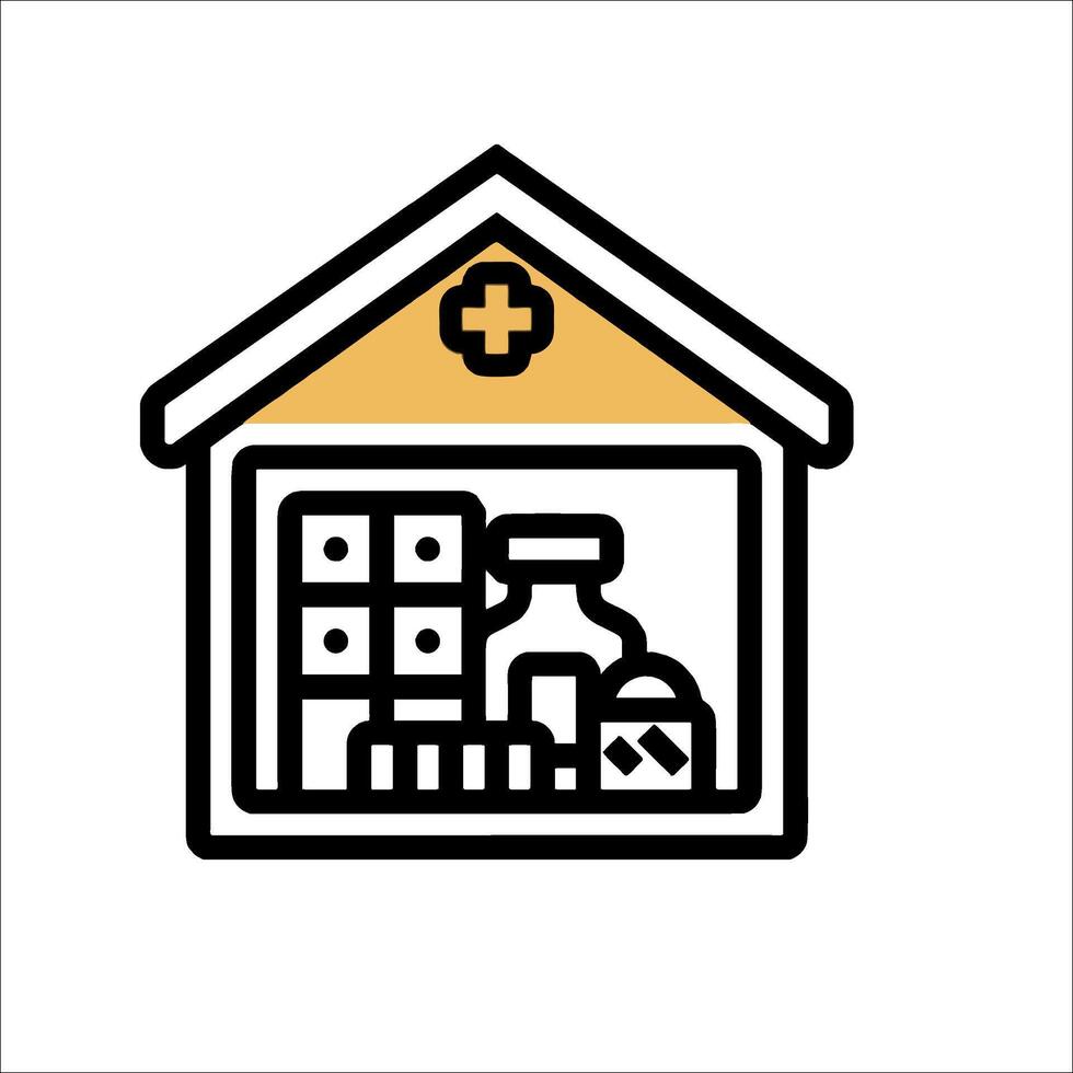 Pharmacy icon home vector