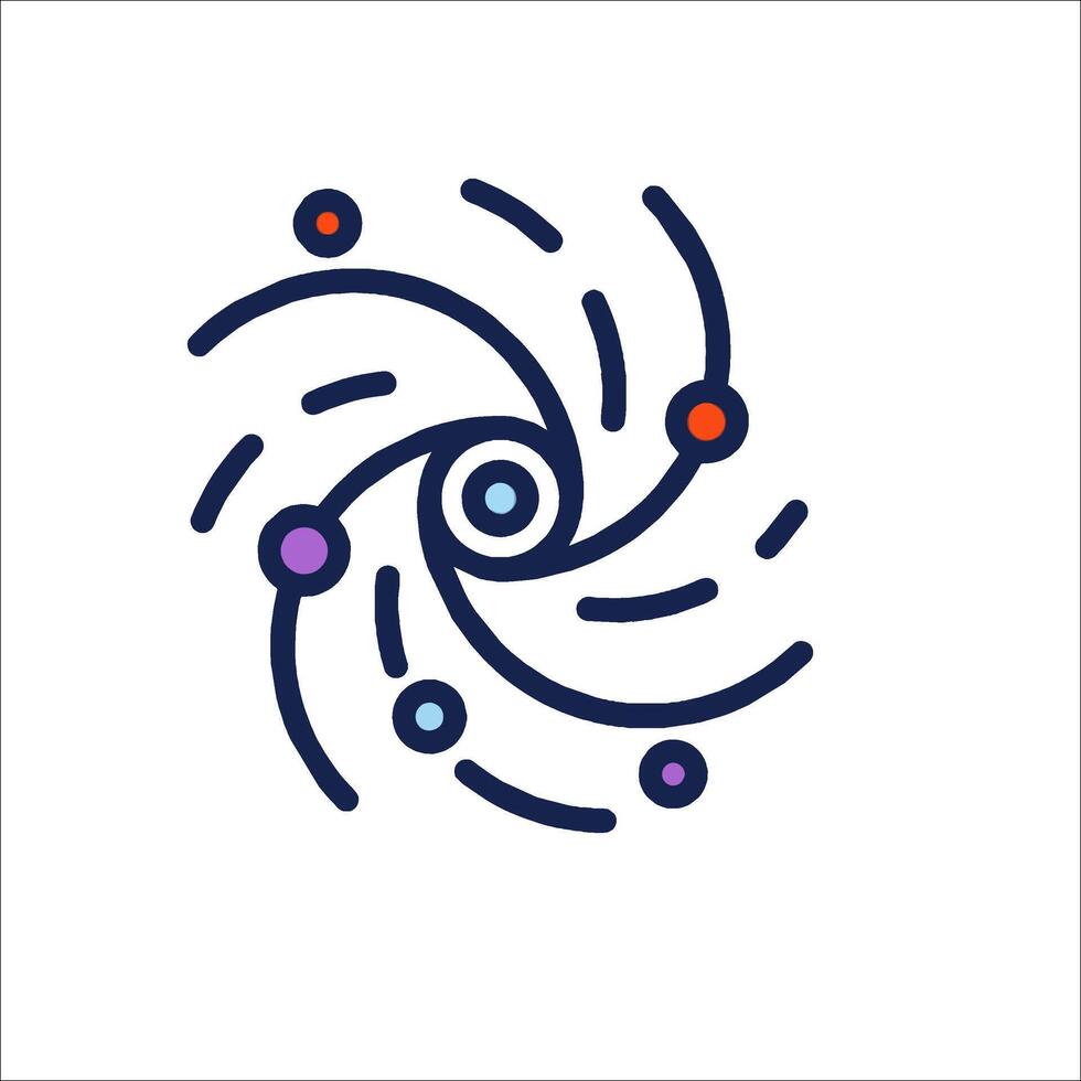 A logo for a company that is called spiral vector