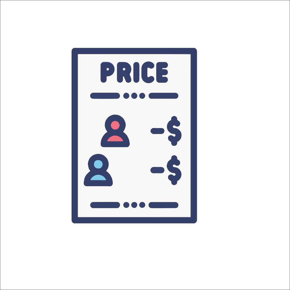 Price icon ilustration document vector