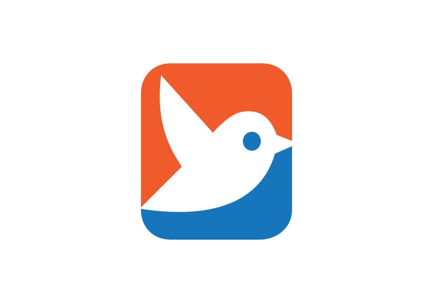 Sparrow and English capital letter logo design vector