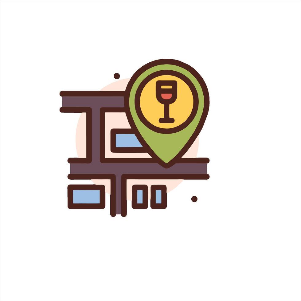 Wine map icon illustration vector