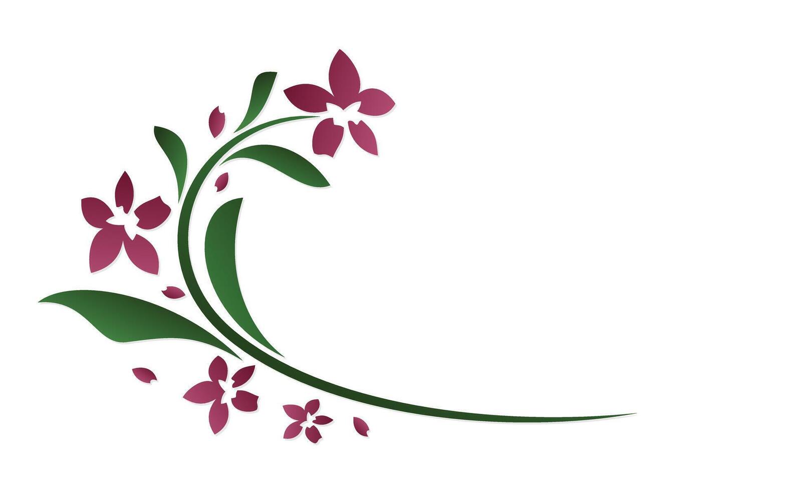 The symbol of stylized red flowers. vector