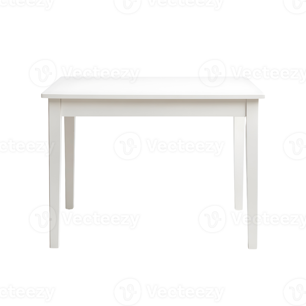 white table with a wooden top on a transparent background png