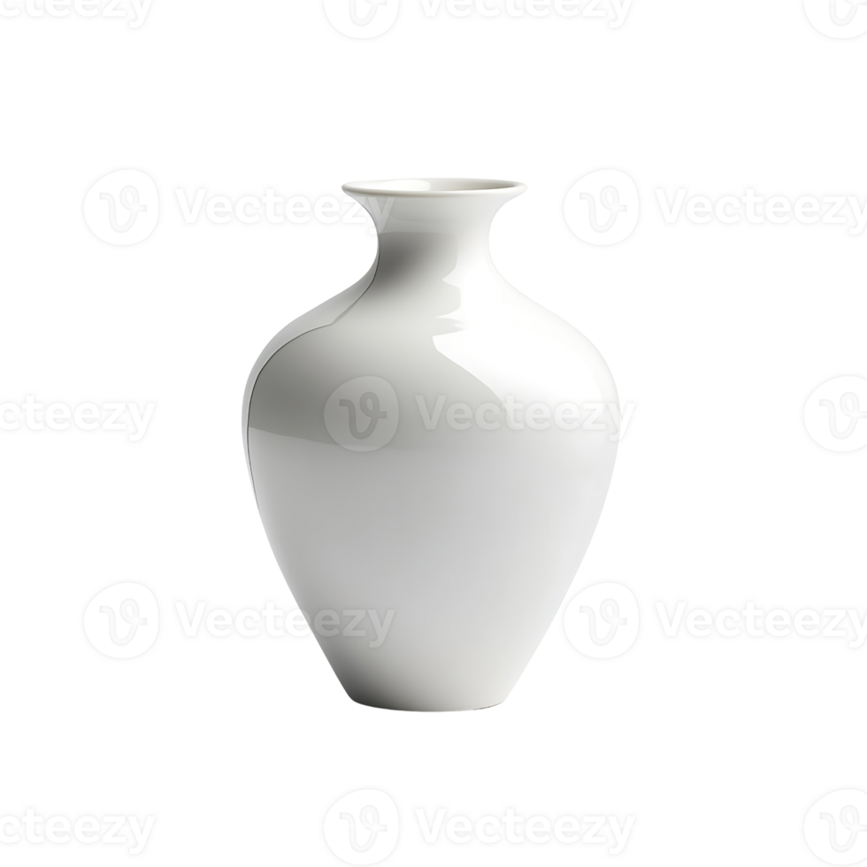 A white vase is shown against png