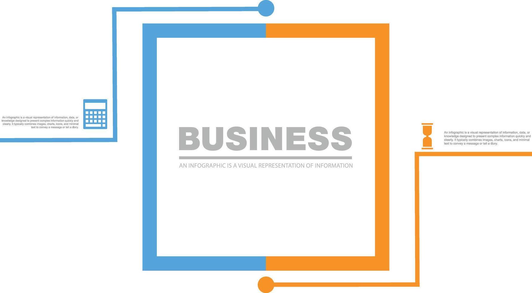 Business infographic design diagram with 2 options can be used for workflow layout, diagram, annual report. vector