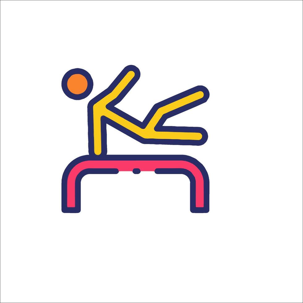 A man on a trampoline icon vector