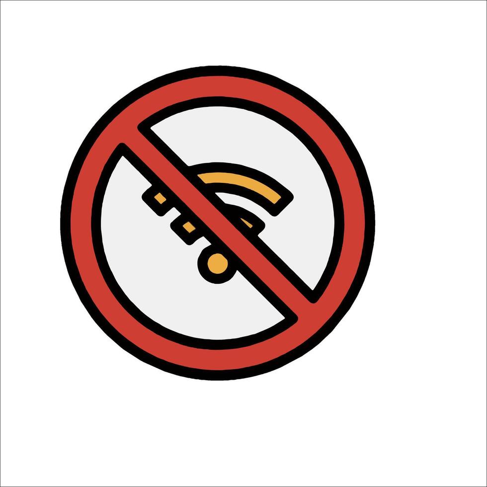No wifi sign illustration vector