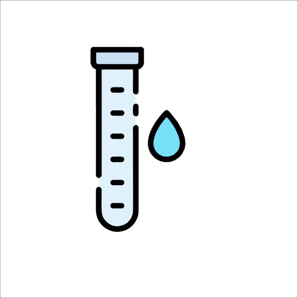 A test tube with a drop of water in it vector