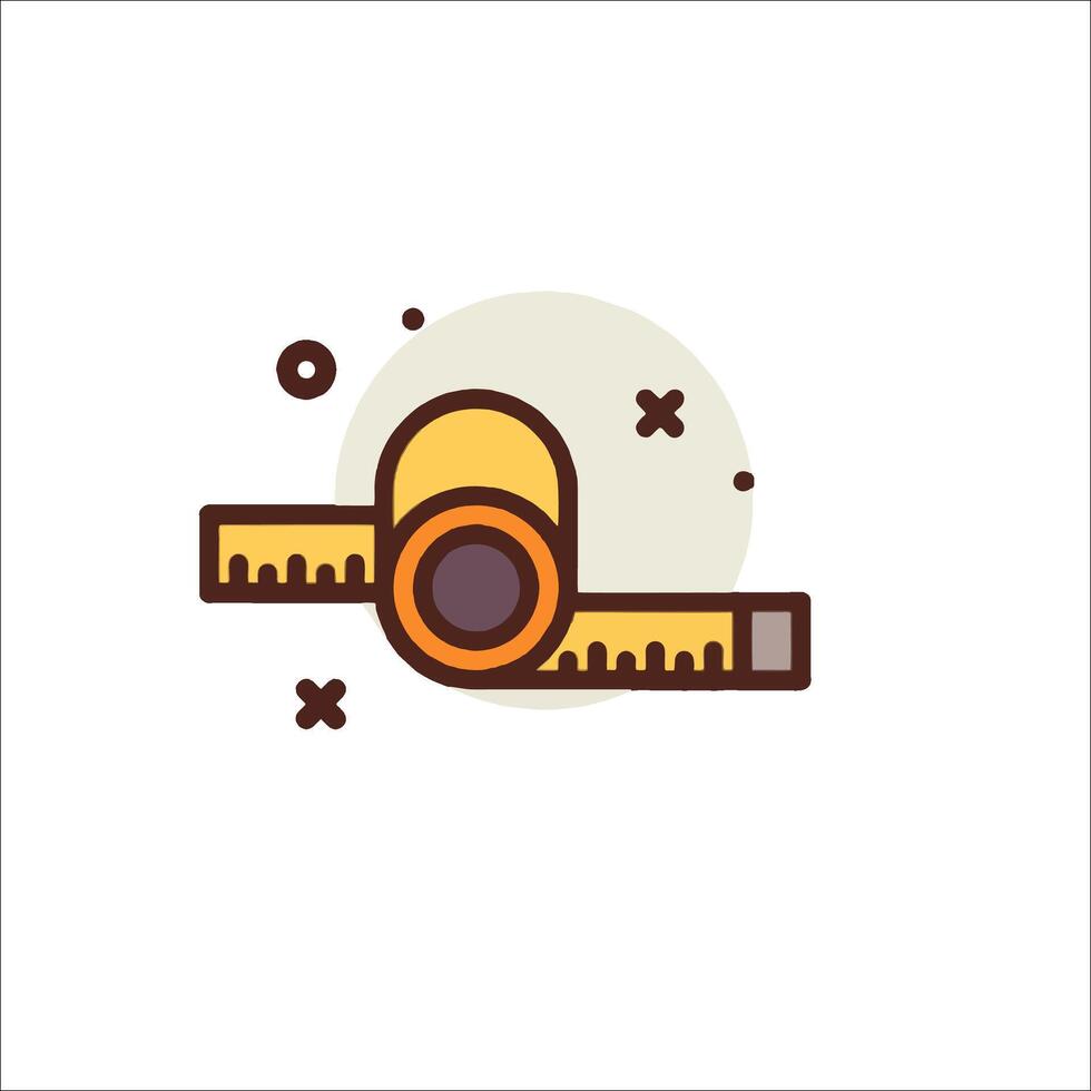 A measuring tape icon on a white background vector