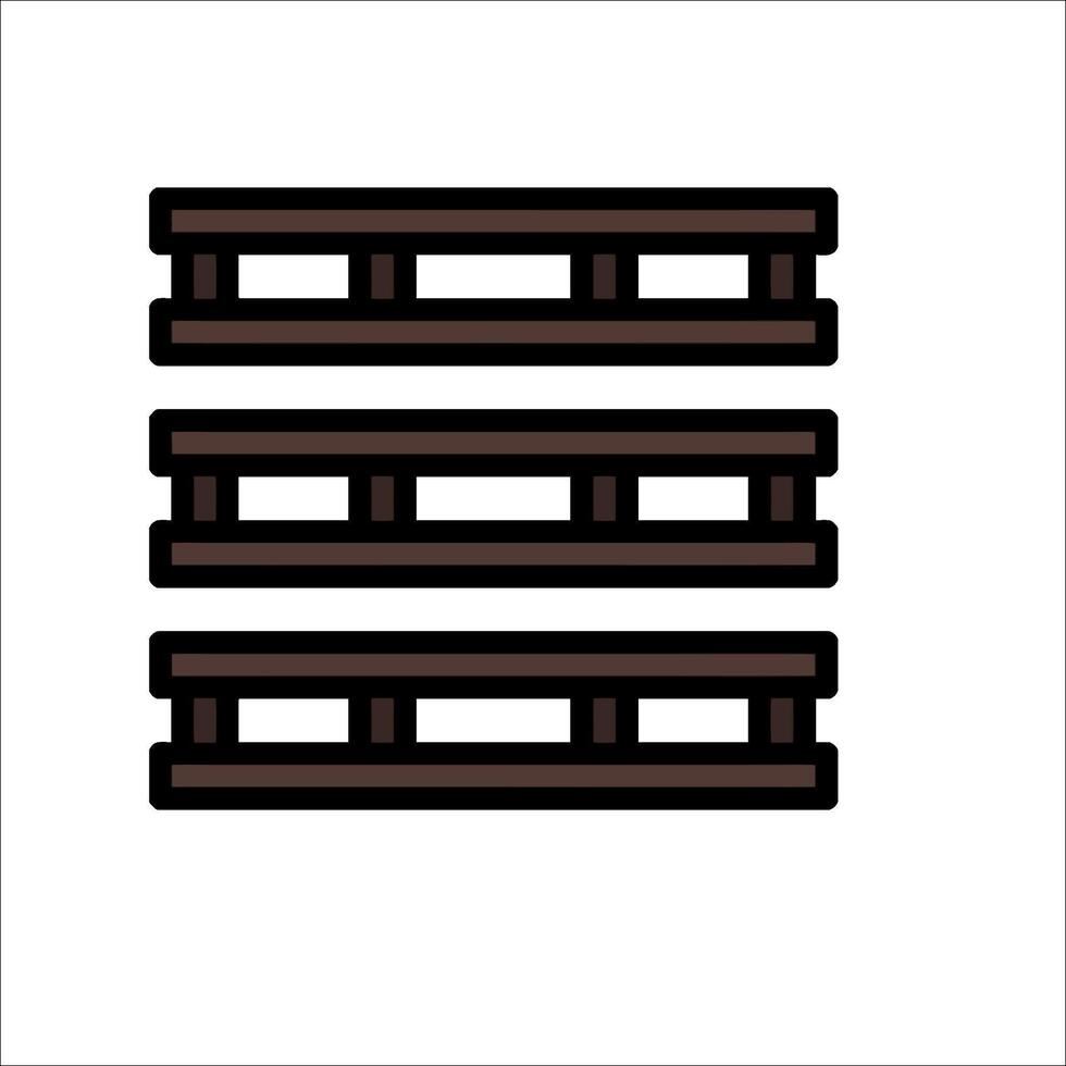 A black and white illustration of a wooden pallet vector