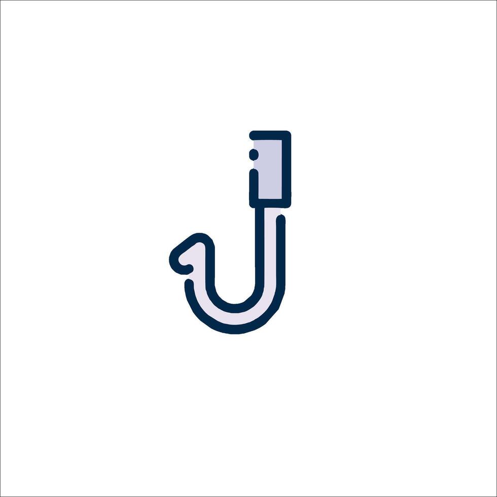 A hook icon on a white background vector