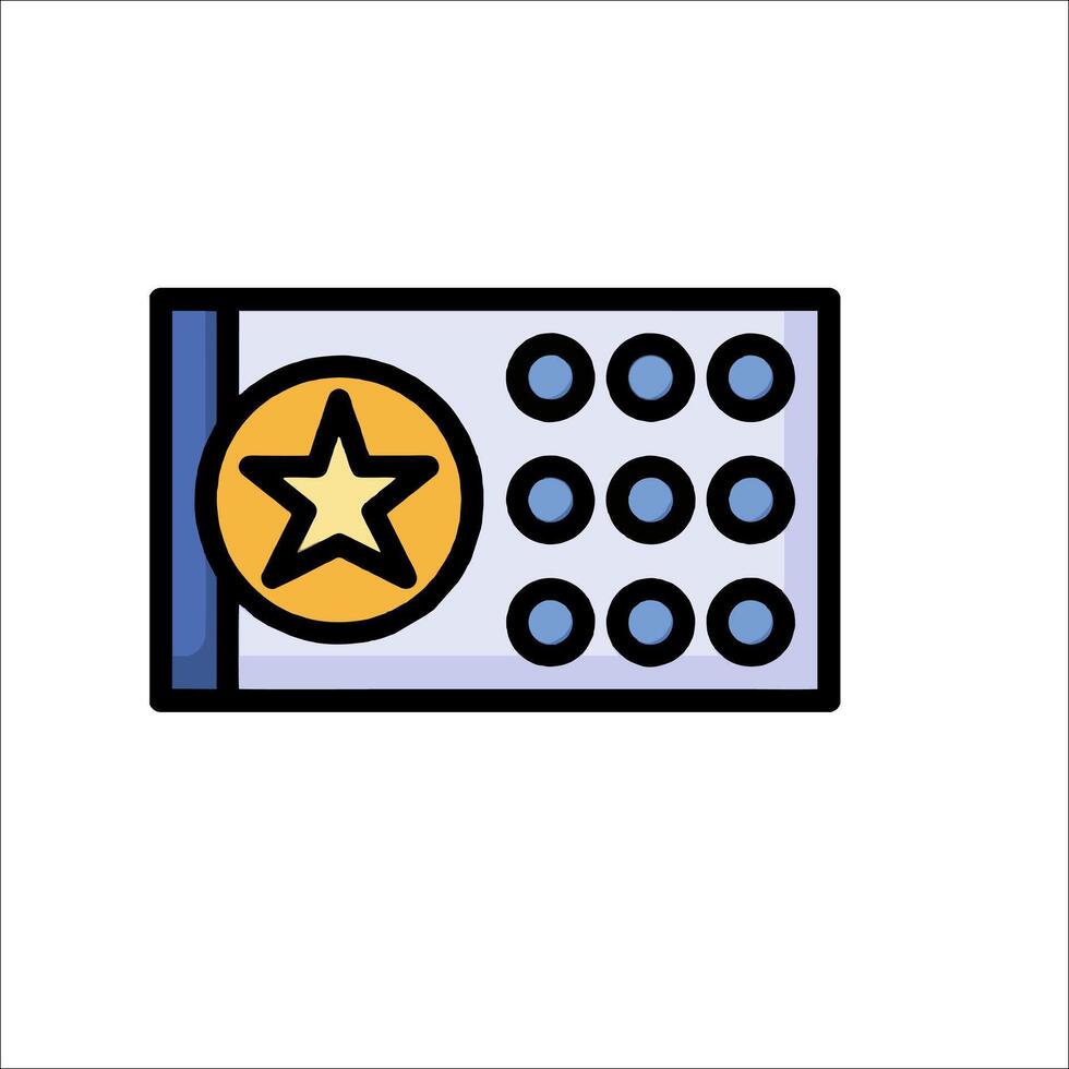 A star on a ticket icon vector