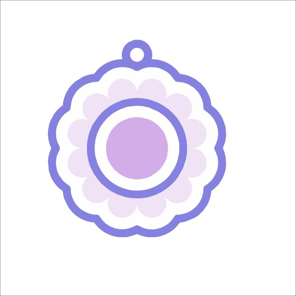A purple flower with a white background vector