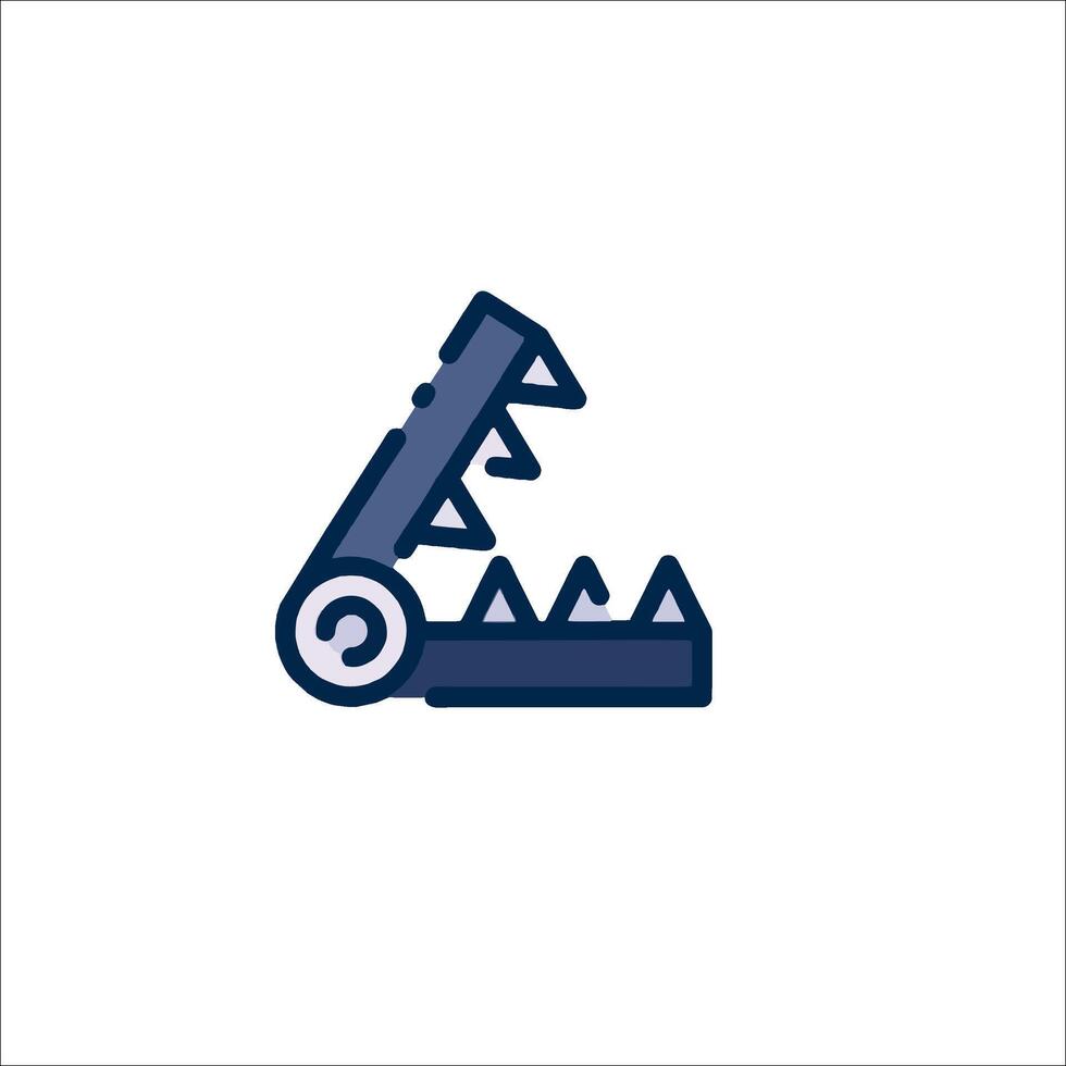 A blue icon of a machine with teeth vector