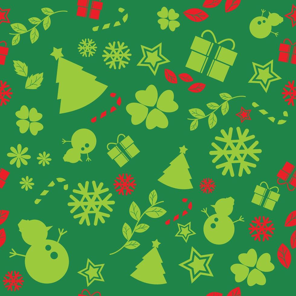 Seamless Pattern with Christmas Design vector