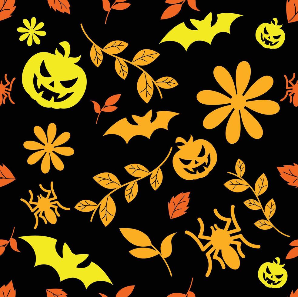 Seamless Pattern with Halloween Theme vector