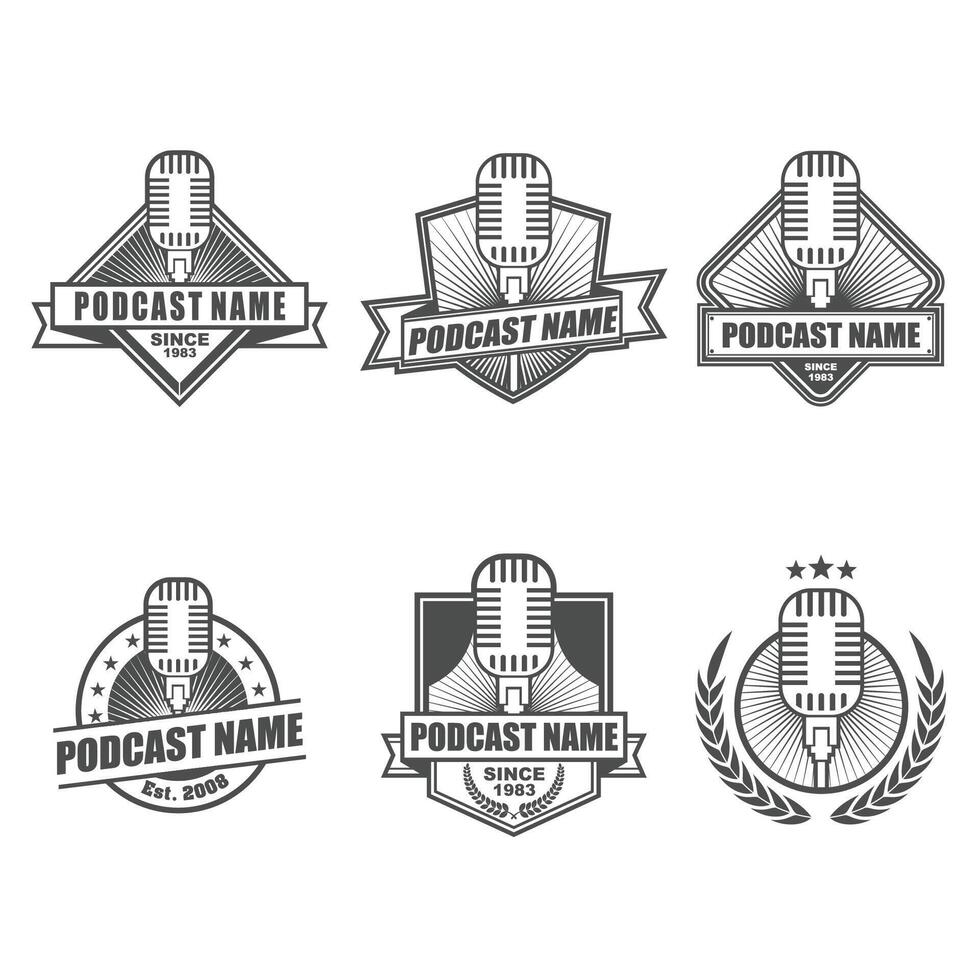 Podcast Logo Collection Set.eps vector