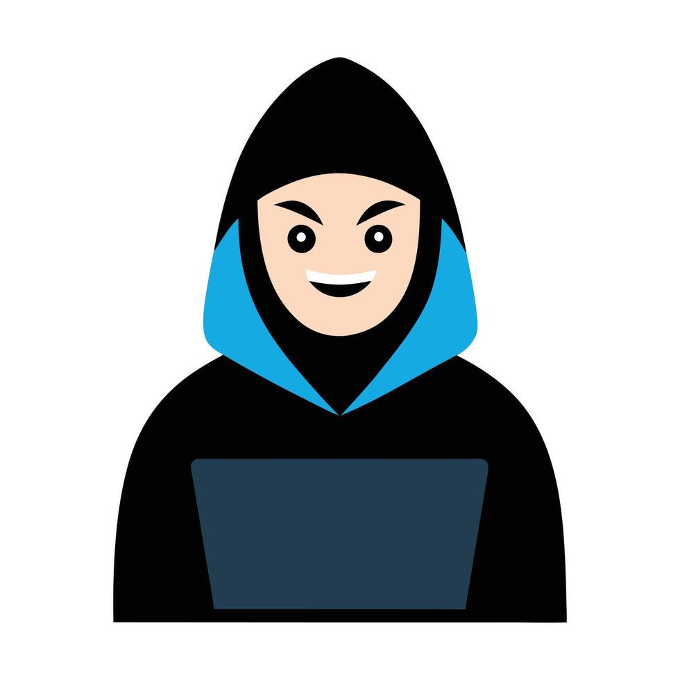Playful Hacker Mockup Design on White Background for Digital Projects vector