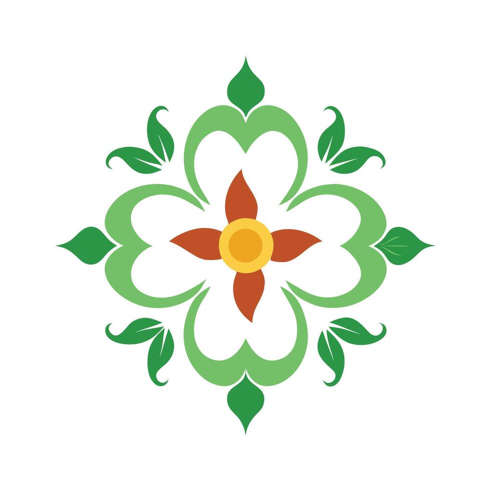 Beautiful Floral Ornament with Subtle Detailing on White Background vector