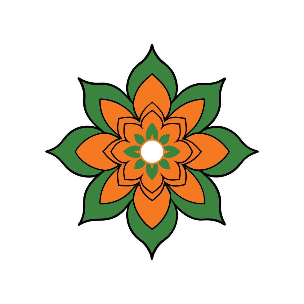 Elegant Floral Ornament Design on Plain White Background vector