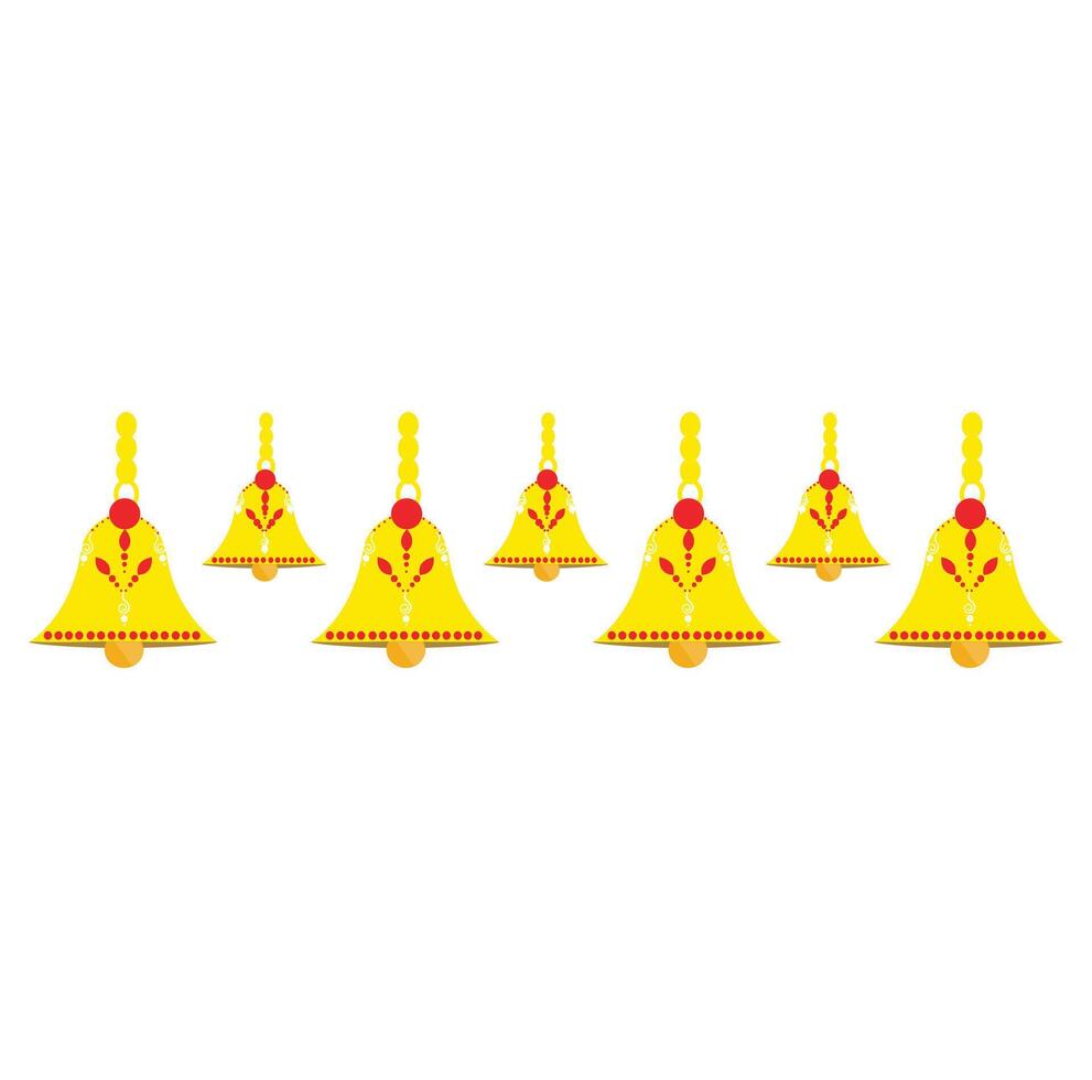 Diwali festival bell hangings vector