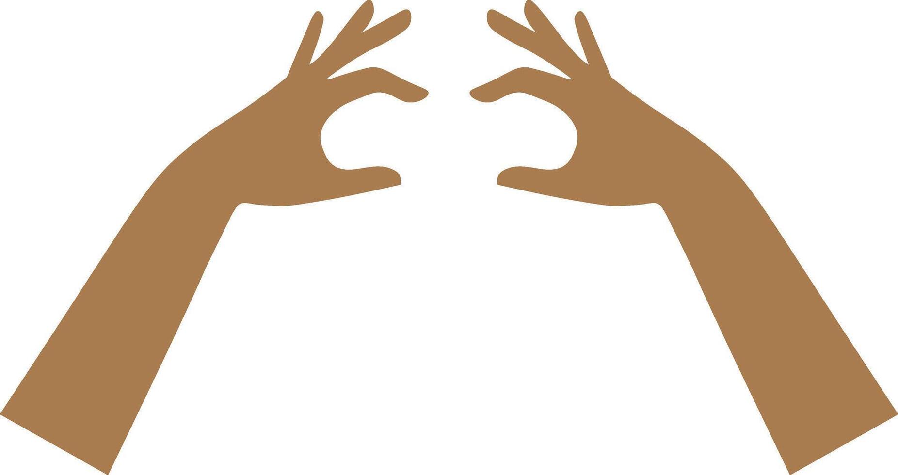 Two hands silhouette design. vector