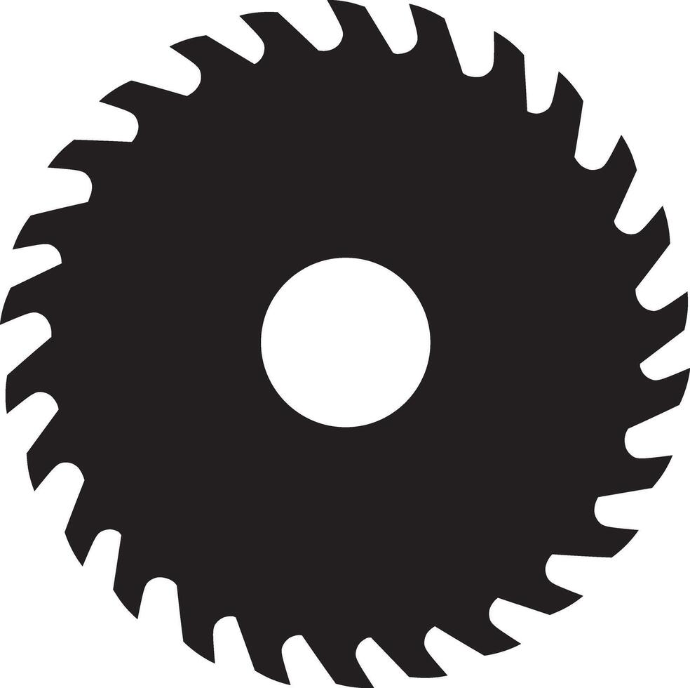 Circular saw blade design. Wooden saw blade. vector