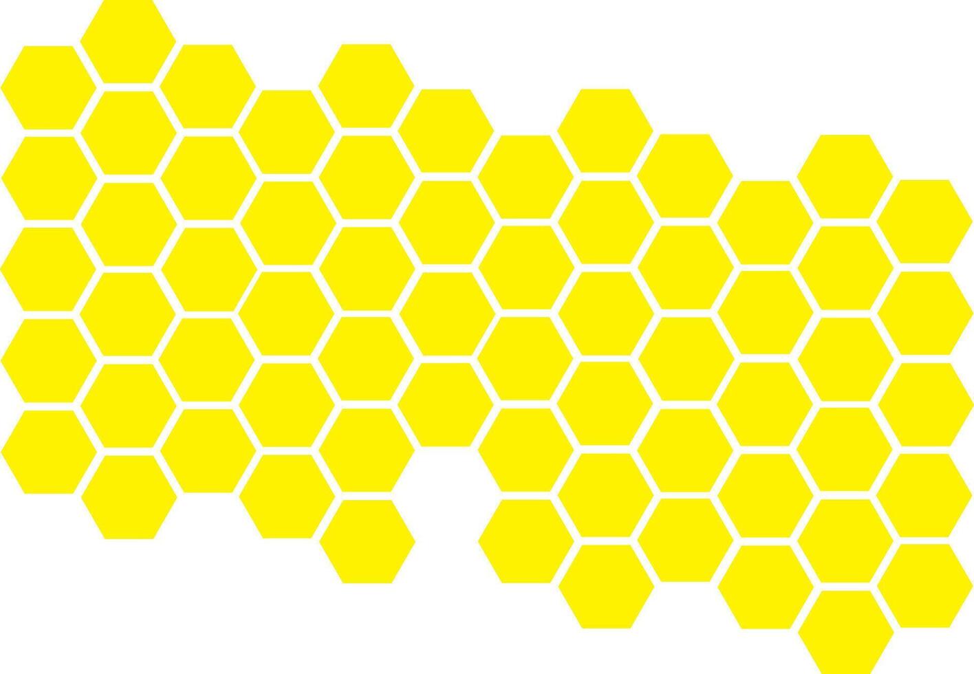 Yellow honeycomb background. Abstract hexagon honeycomb design. vector