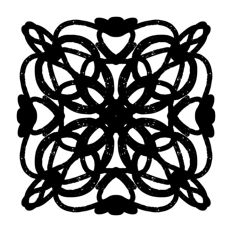 a black and white drawing of a celtic knot vector