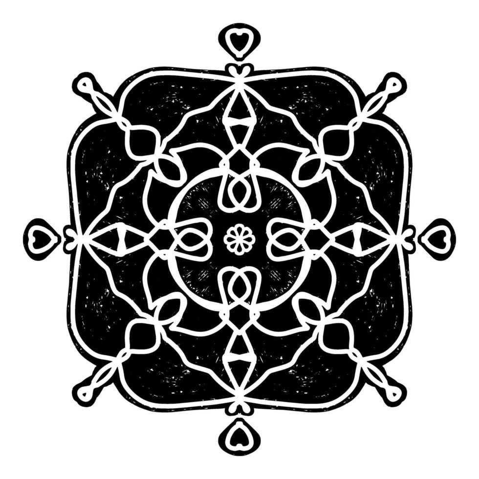 a black and white drawing of a celtic design vector