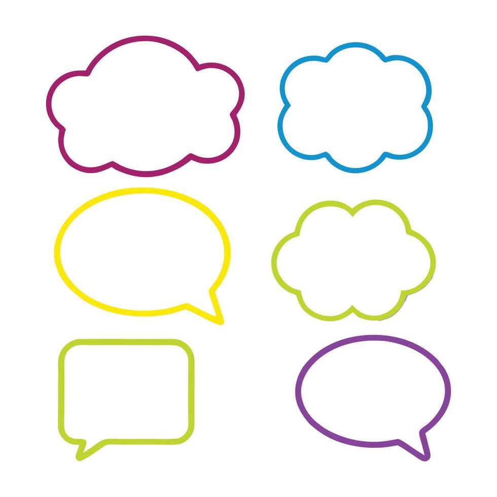 Clean and Simple Speech Bubble Designs for Versatile Use vector