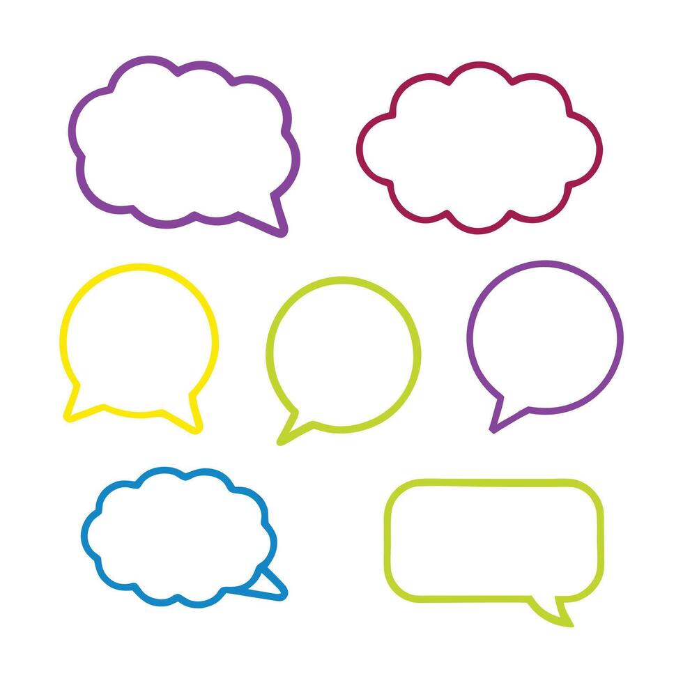 Geometric and Organic Speech Bubbles for Digital and Print Projects vector