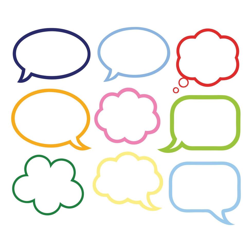 Hand Drawn Speech Bubble Set for Creative Dialog Design Projects vector