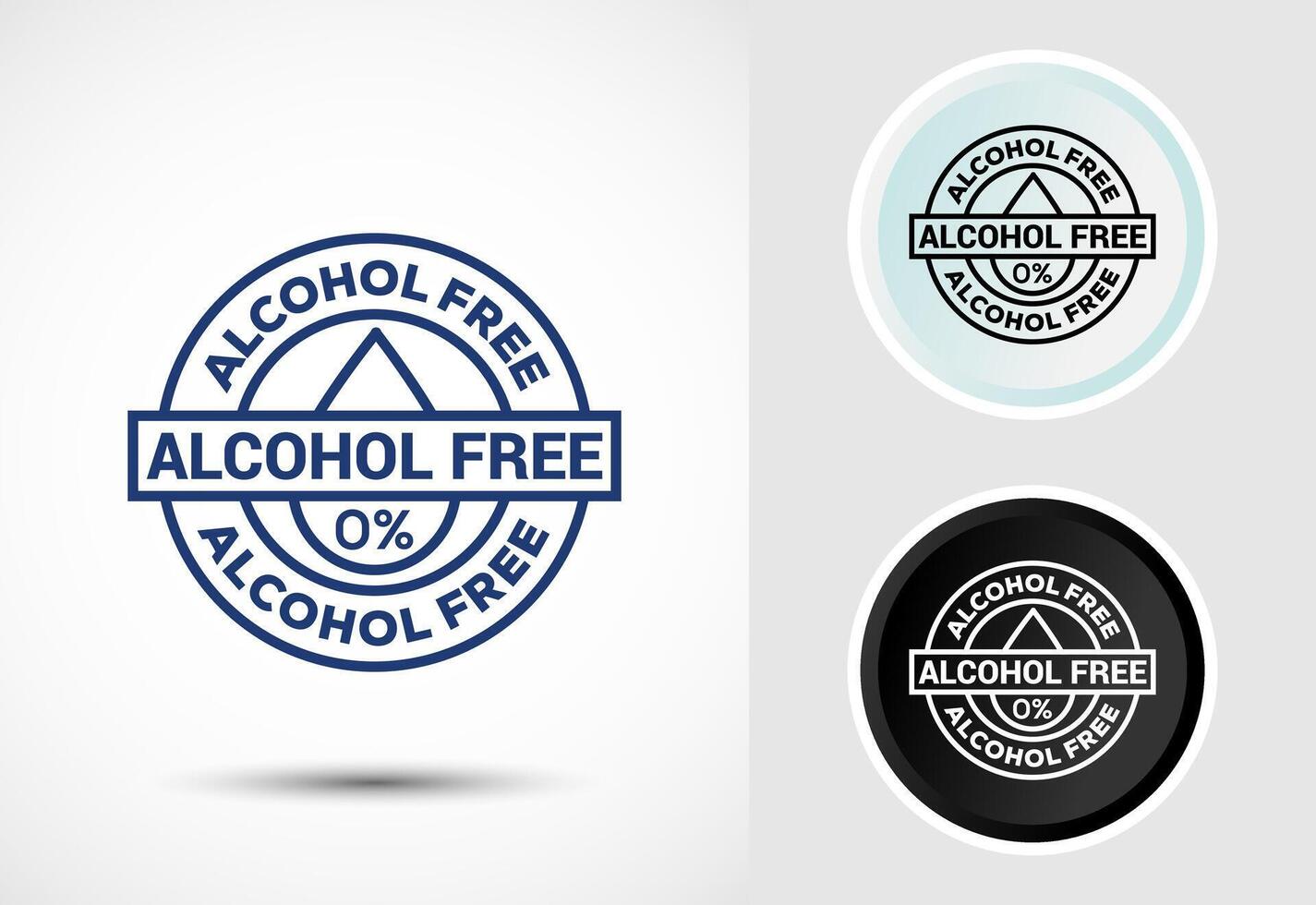 Alcohol free icon design illustration, No alcohol sign vector