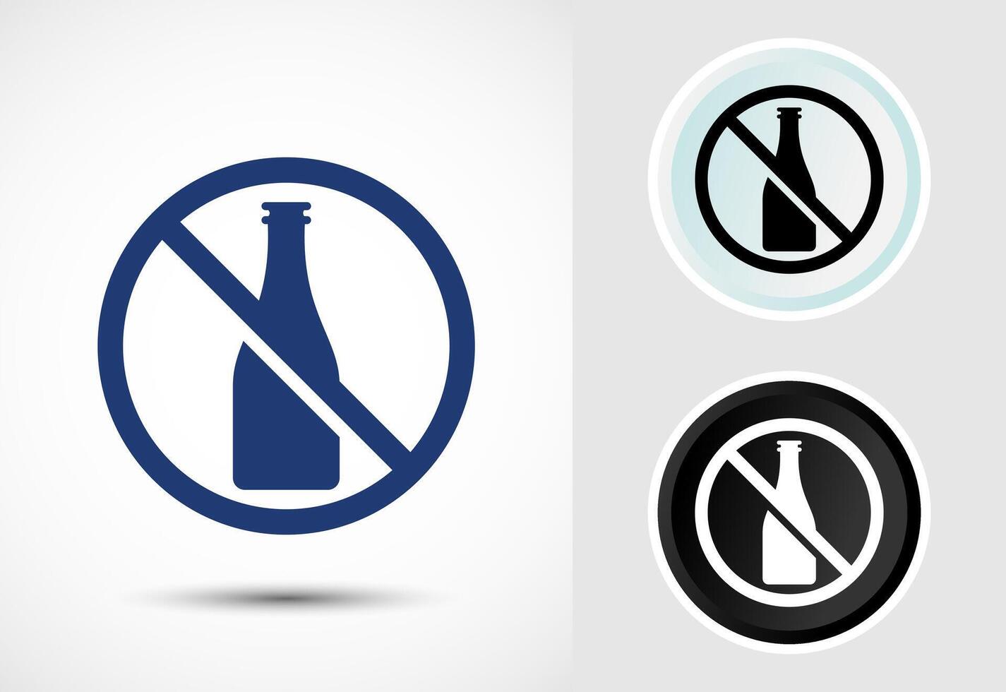 Alcohol Free Icon Design Illustration vector