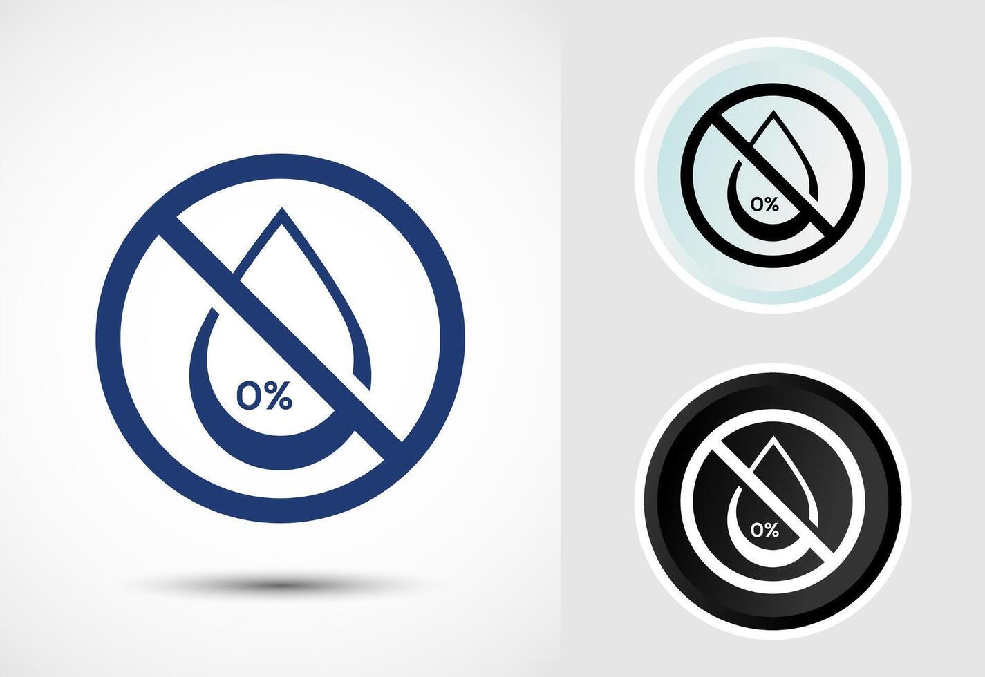 Alcohol Free Icon Design Illustration, No Alcohol vector