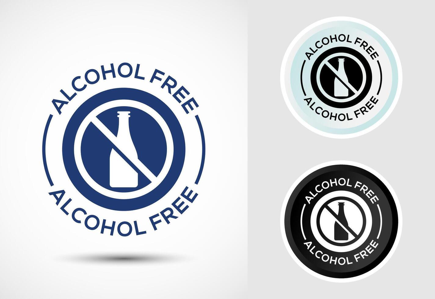 Alcohol Free Icon Design vector